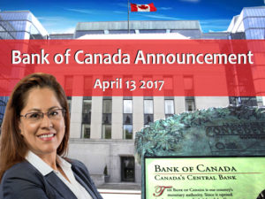 Bank Of Canada Announcement – April 13, 2017