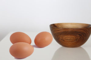 Cooked eggs or raw eggs?
